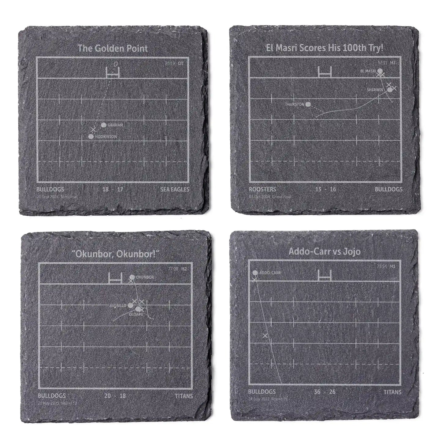 NRL Greatest Plays: Slate Coasters