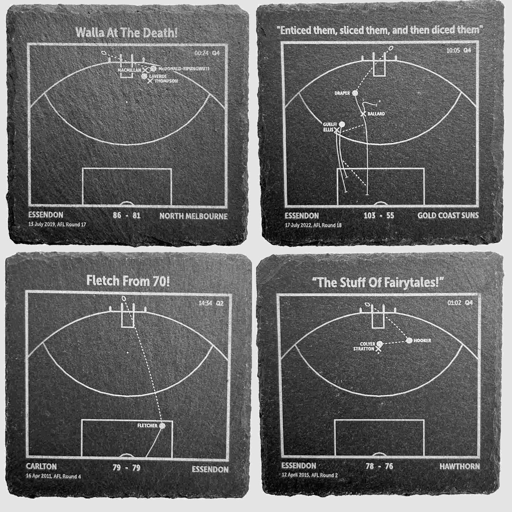 Footy Goals Slate Coasters Gameday Legends Australia