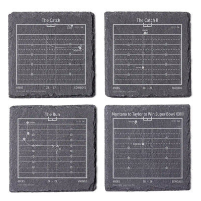 NFL's Greatest Plays: Slate Coasters