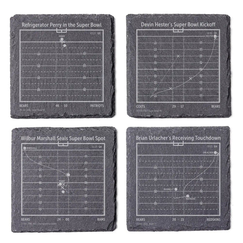 NFL's Greatest Plays: Slate Coasters