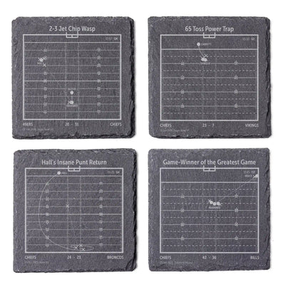 NFL's Greatest Plays: Slate Coasters