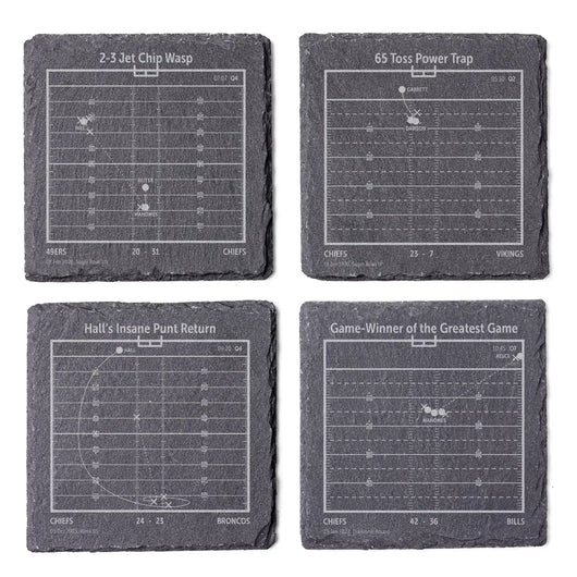 NFL's Greatest Plays: Slate Coasters