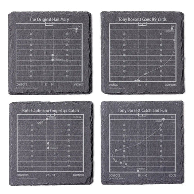 NFL's Greatest Plays: Slate Coasters