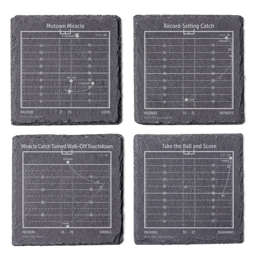 NFL's Greatest Plays: Slate Coasters