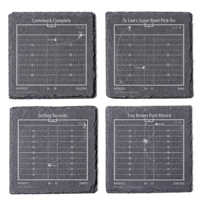 NFL's Greatest Plays: Slate Coasters