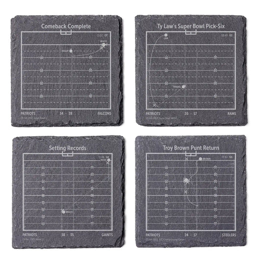 NFL's Greatest Plays: Slate Coasters