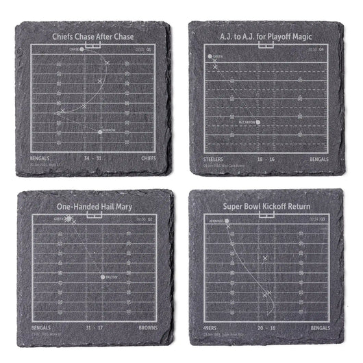 NFL's Greatest Plays: Slate Coasters