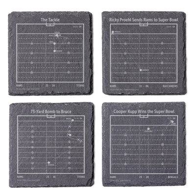 NFL's Greatest Plays: Slate Coasters
