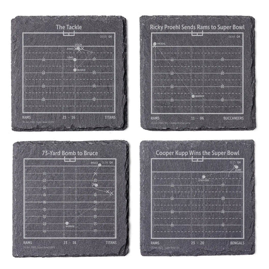 NFL's Greatest Plays: Slate Coasters