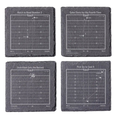 NFL's Greatest Plays: Slate Coasters