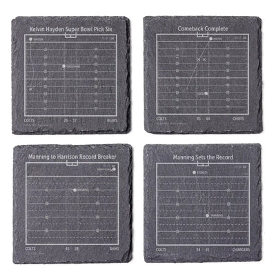 NFL's Greatest Plays: Slate Coasters