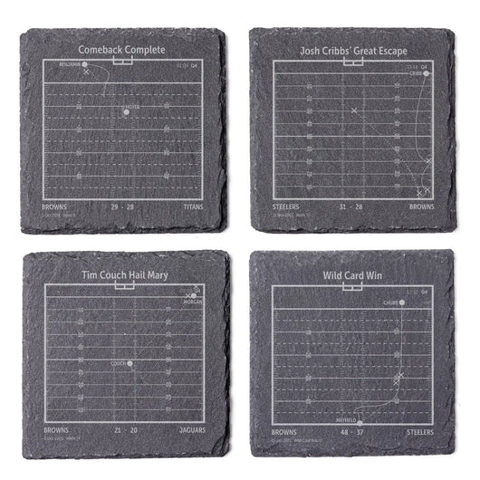 NFL's Greatest Plays: Slate Coasters