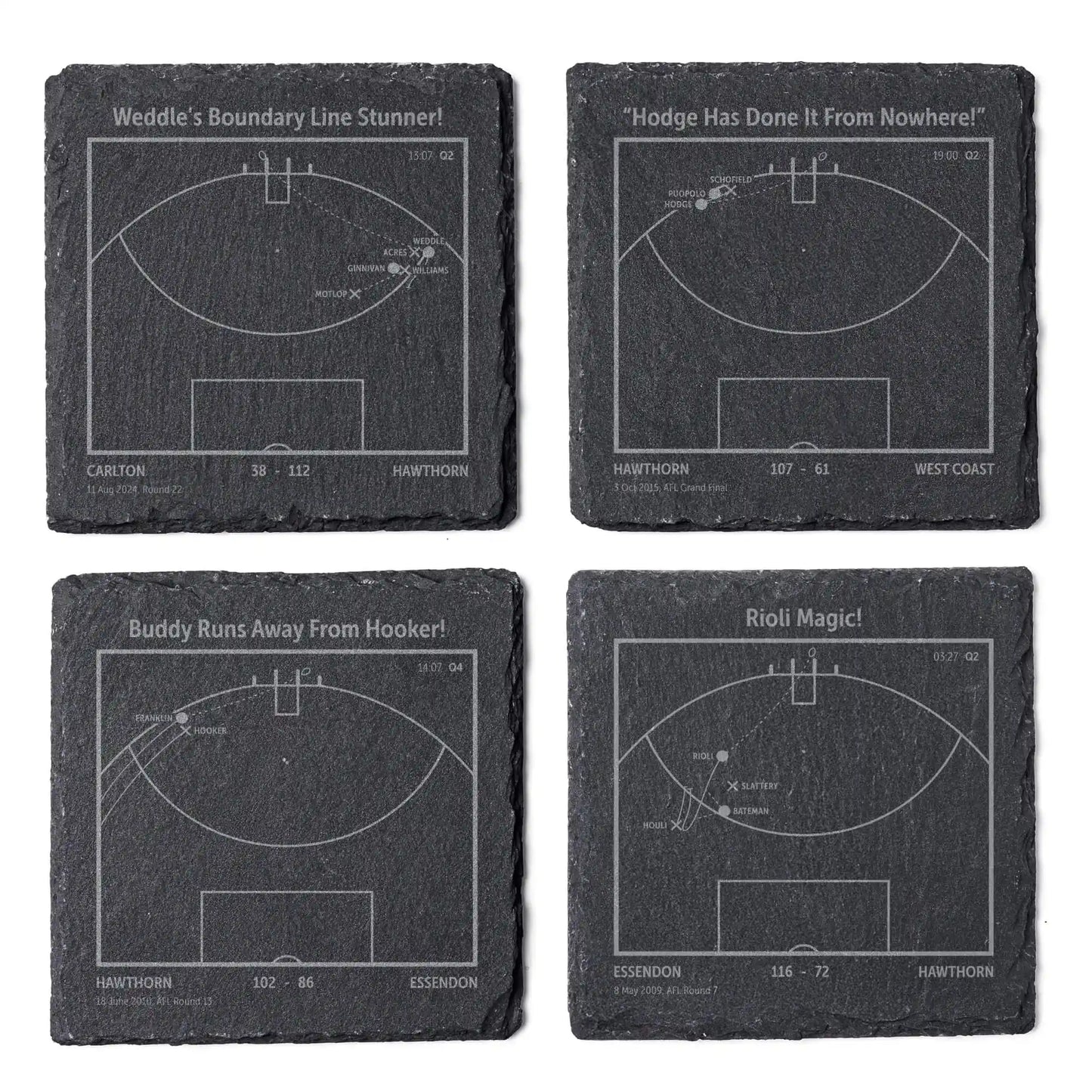 AFL Greatest Goals: Slate Coasters