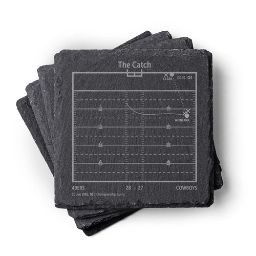 NFL's Greatest Plays: Slate Coasters