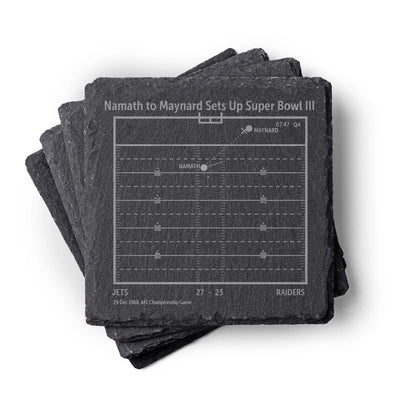 NFL's Greatest Plays: Slate Coasters