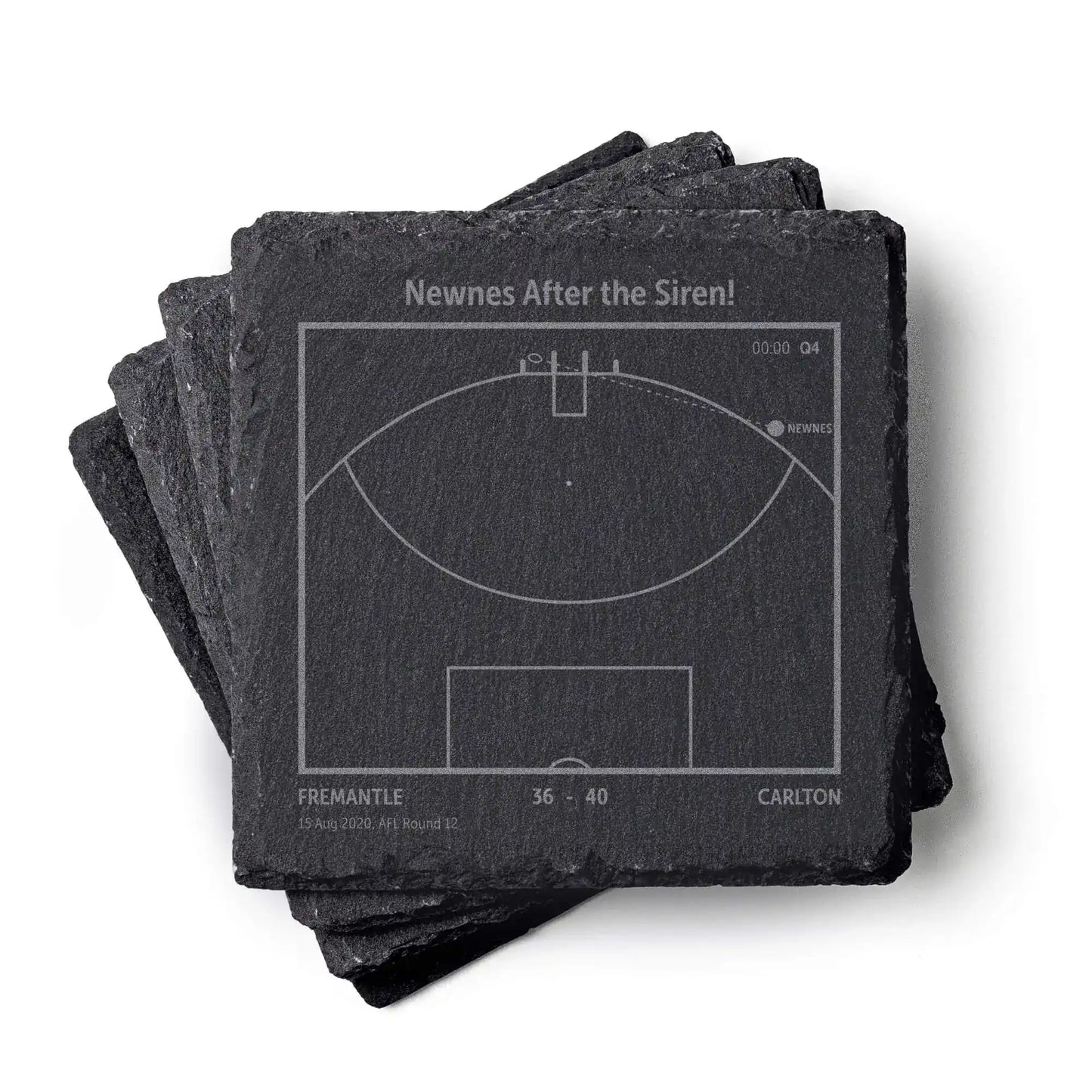 Carlton AFL play‑book slate coasters 
