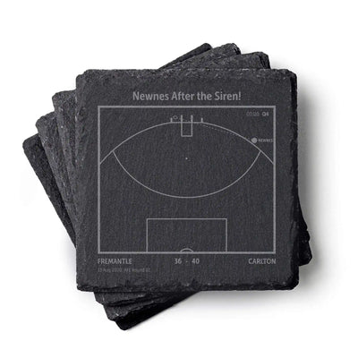 Carlton AFL play‑book slate coasters 